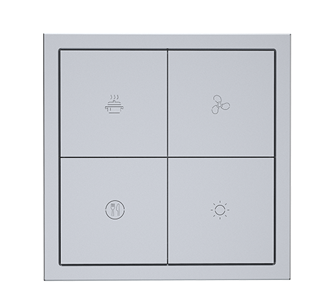 HDL Panel Tile Series 4 Button Smart Panel Space Gray HDL-M/PT4RA.1