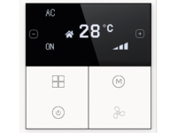 HDL Panel Tile Series OLED Thermostat Ivory White HDL-M/PTOL6.1