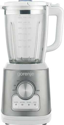 Gorenje Kitchen Blender 1400W 1.75L Glass Jug 32000 RPM 4 Programs B1400BE White/Inox