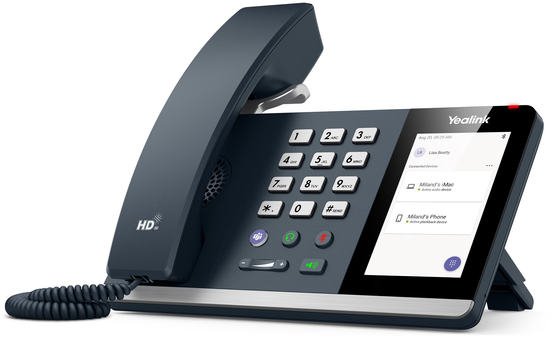 Yealink MS Teams USB Phone for PC & Smartphone with Bluetooth & USB Hub MP50 TEAMS