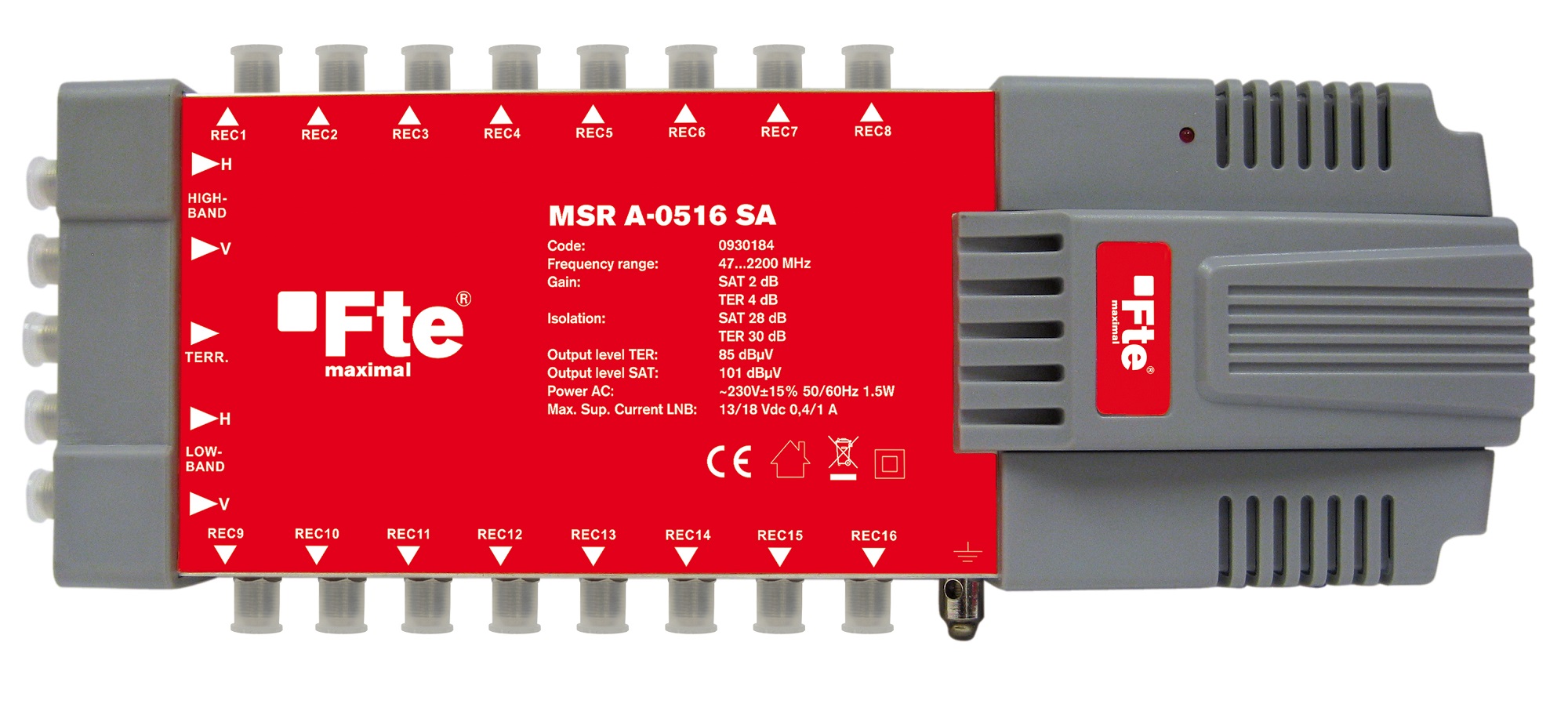 FTE MSRA0516 5/16 Active Sat/Ter Multiswitch