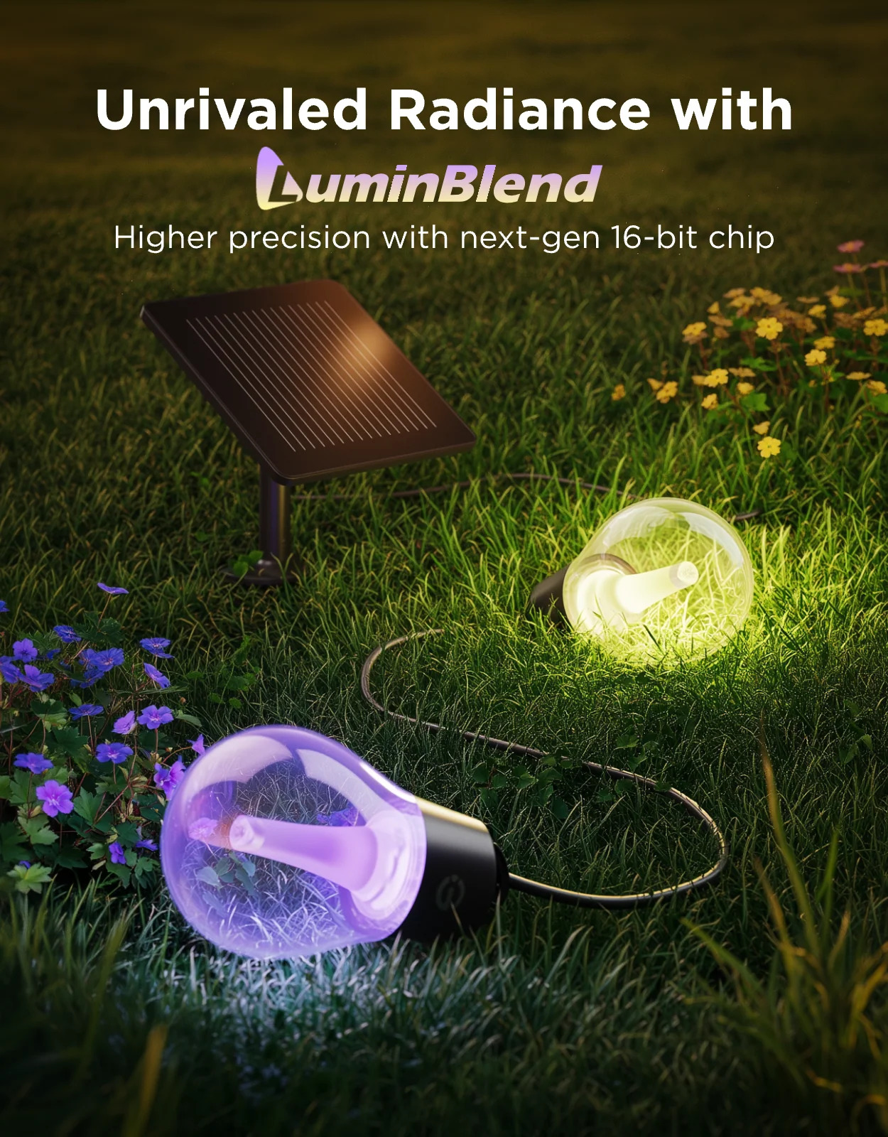 Govee Outdoor Smart RGBICW With Solar Charge 10m (Solar String Lights) - Image 2