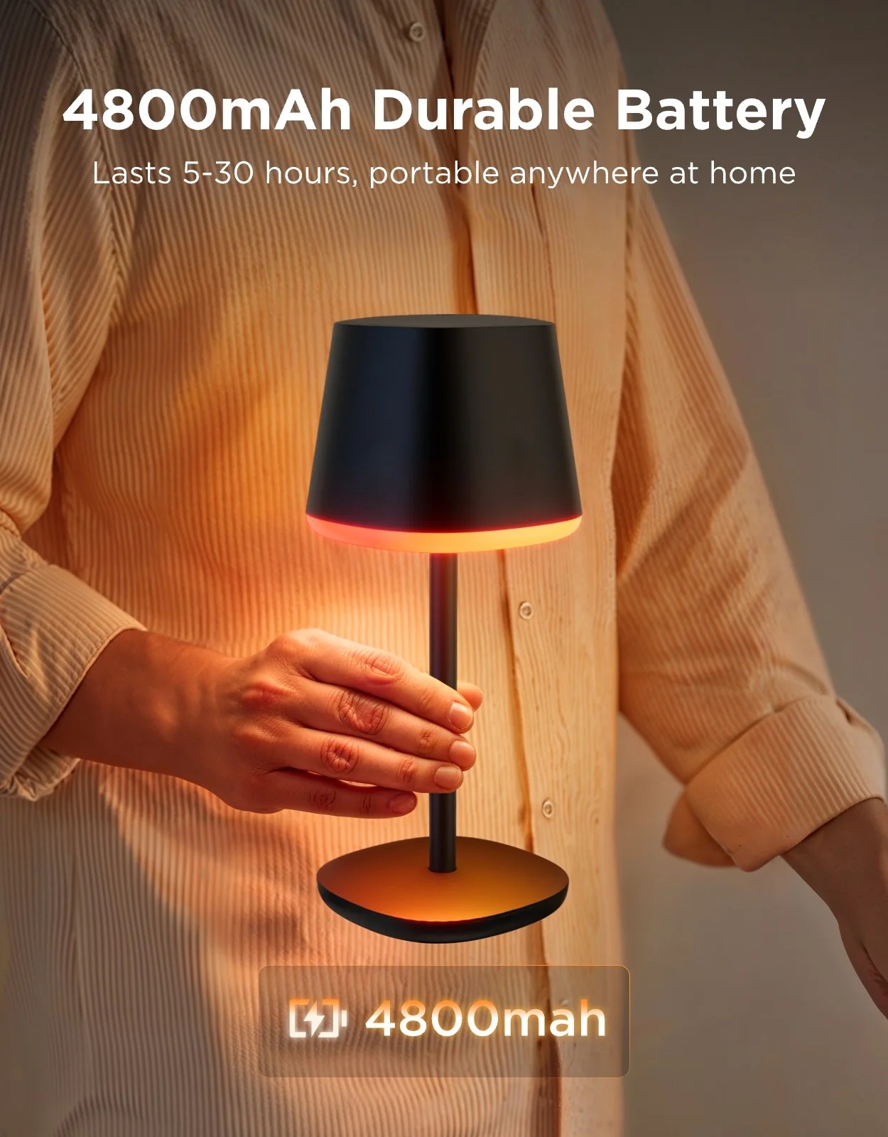 Govee Lamp Table RGBICWW Portable 30hrs (Table Lamp Classic) - Image 3