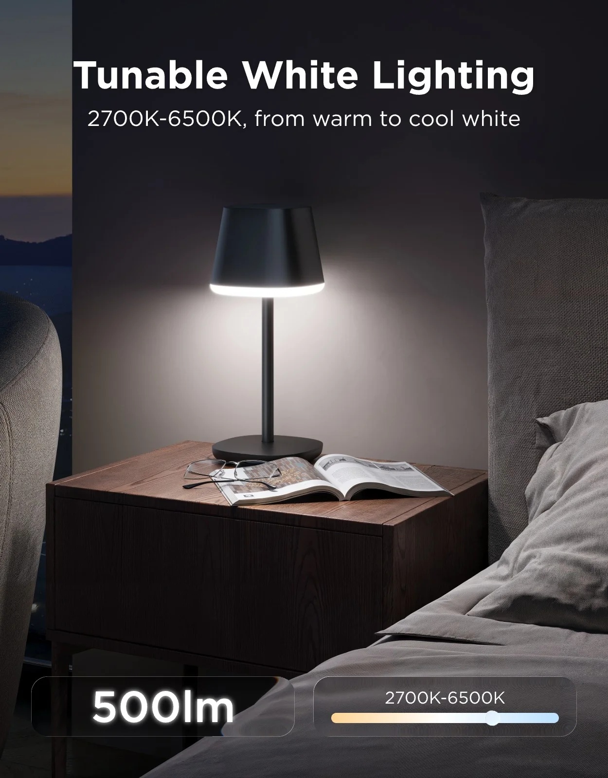 Govee Lamp Table RGBICWW Portable 30hrs (Table Lamp Classic) - Image 4