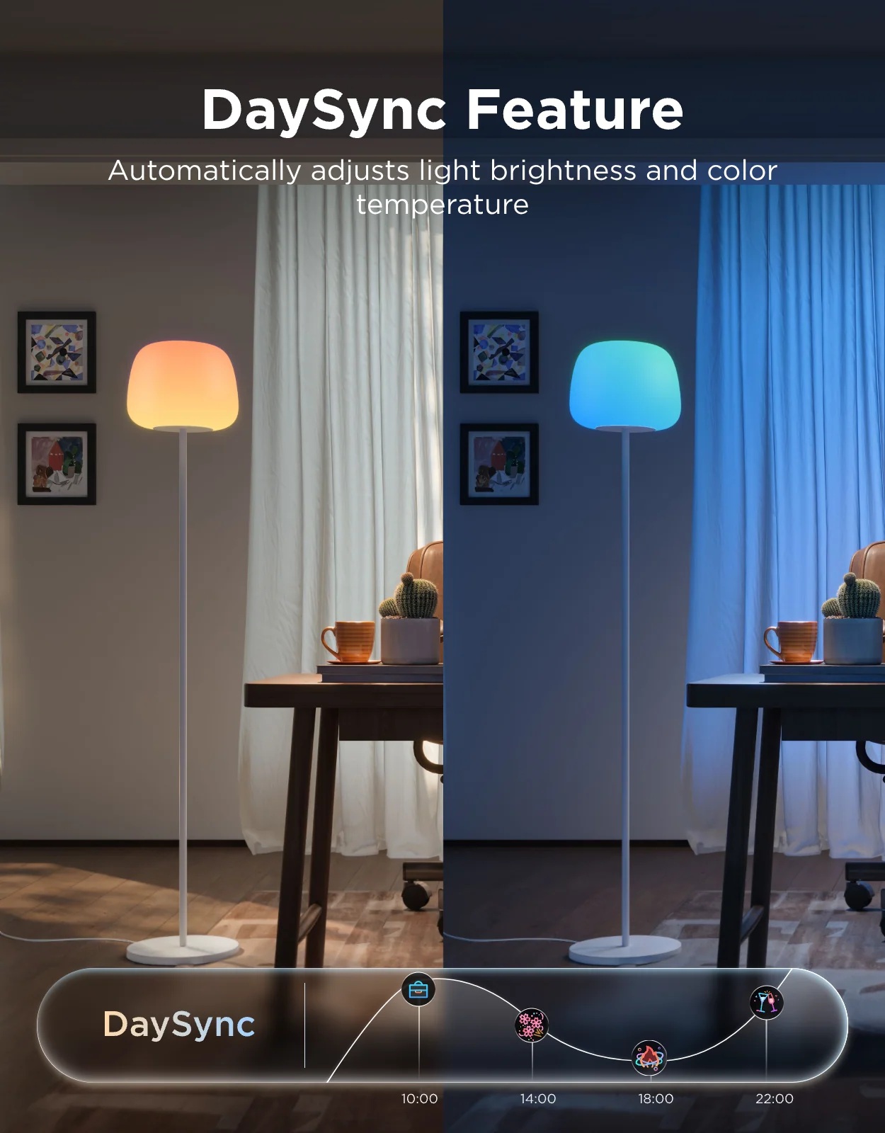 Govee Lamp Floor Smart RGBICWW LuminBlend+ Halo Lighting (Smart Lantern) - Image 4