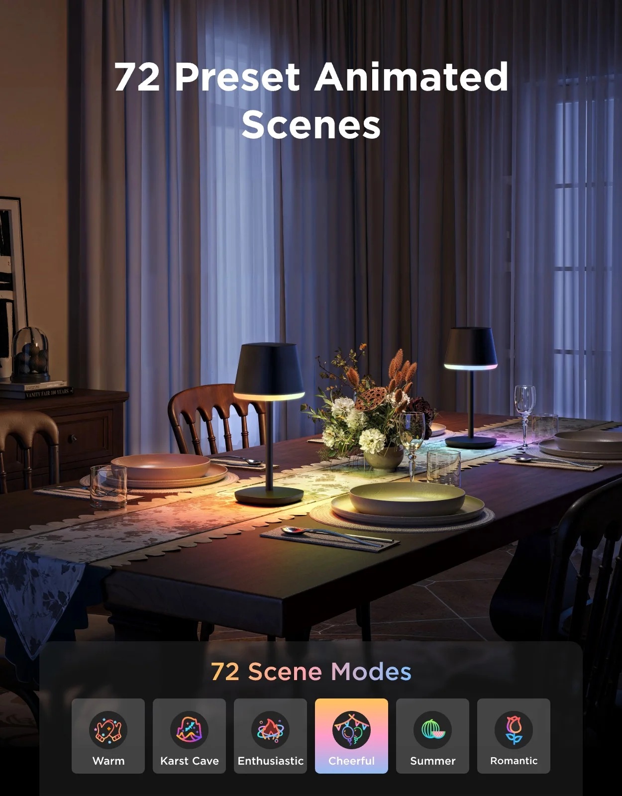 Govee Lamp Table RGBICWW Portable 30hrs (Table Lamp Classic) - Image 7