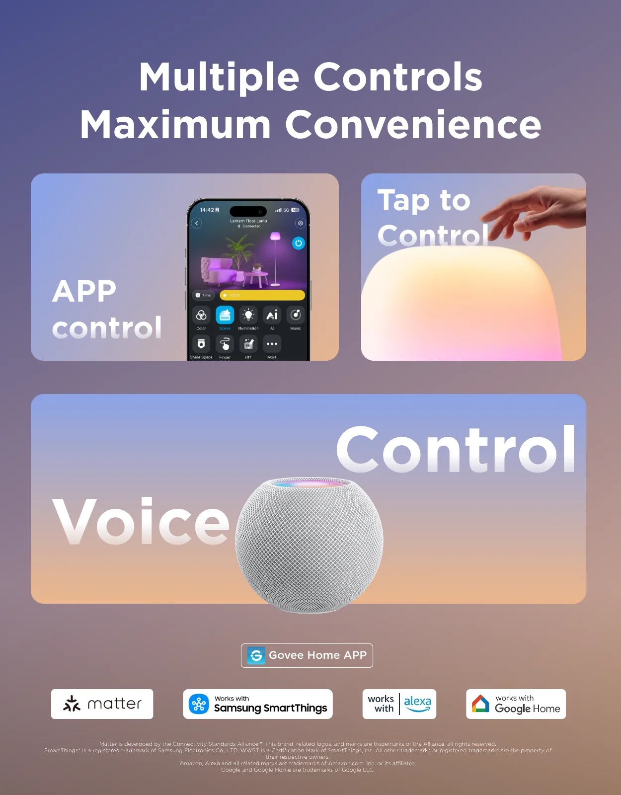 Govee Lamp Floor Smart RGBICWW LuminBlend+ Halo Lighting (Smart Lantern) - Image 7