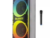 Majority Speakers Portable Karaoke PULSE P5 600W Wireless Mic BT/USB/RGB UK