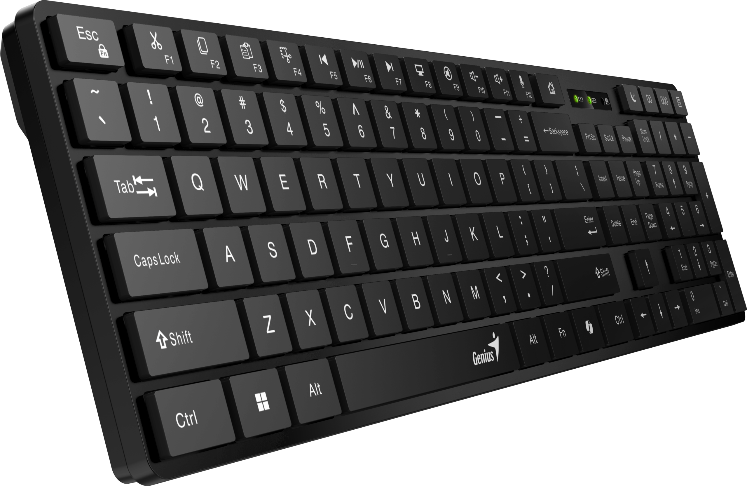 Genius Keyboard Wireless & BT AI Hot Keys SlimStar 7250BT Black English - Image 3