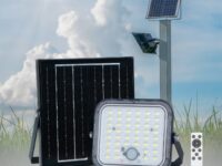 GBC ON LED Dimmable Solar Floodlight with Panel
