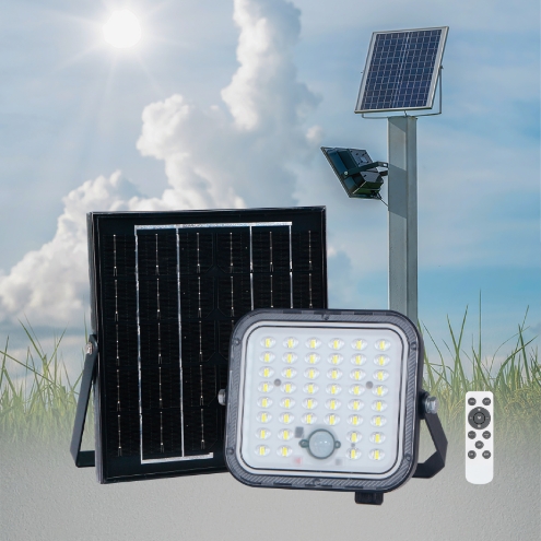 GBC ON LED Dimmable Solar Floodlight with Panel