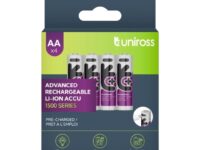 Uniross Rechargeable USB-C Lithium AA Batteries 2400 mAh (4pack)