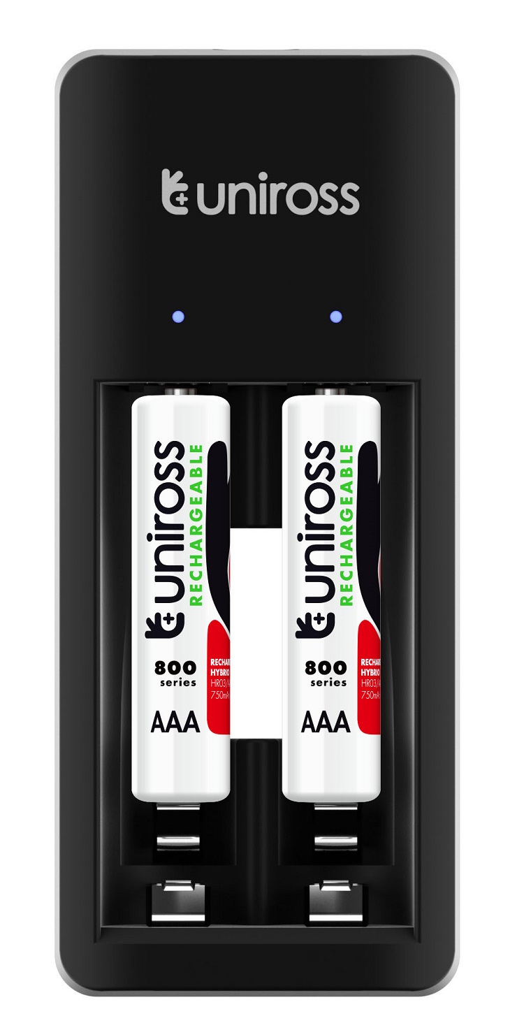 Uniross UCU001B USB Compact Mini Charger with 2x AAA 600 Batteries - Image 3