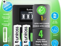 Uniross UCU005A Ultra Fast Charger 1hr for AA/AAA Incl 4xAA 2700 Batteries