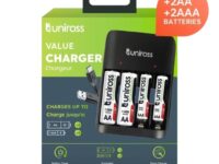 Uniross USB Charger UCU010C for AA/AAA Includes 2xAA & 2xAAA Batteries