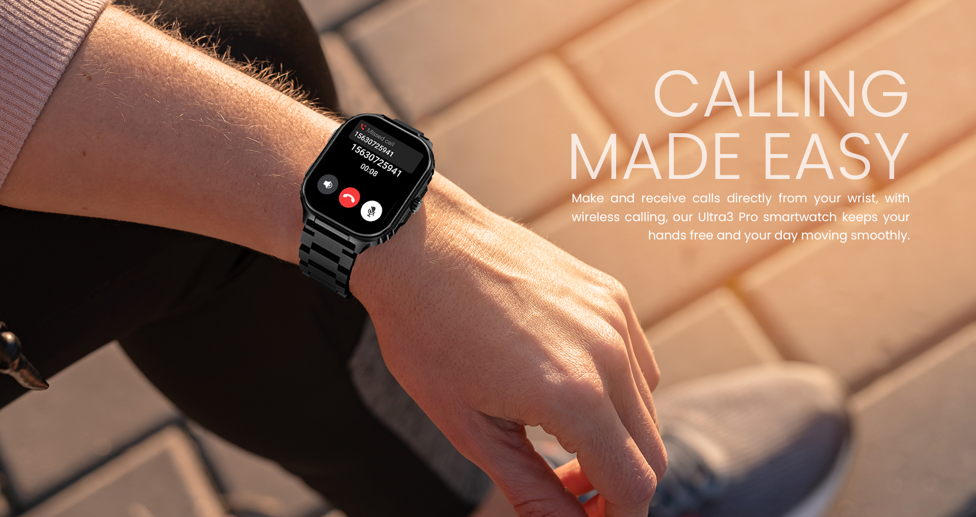 HiFuture Luxury Sport SmartWatch ULTRA 3 Pro Stainless Steel AMOLED Black - Image 13