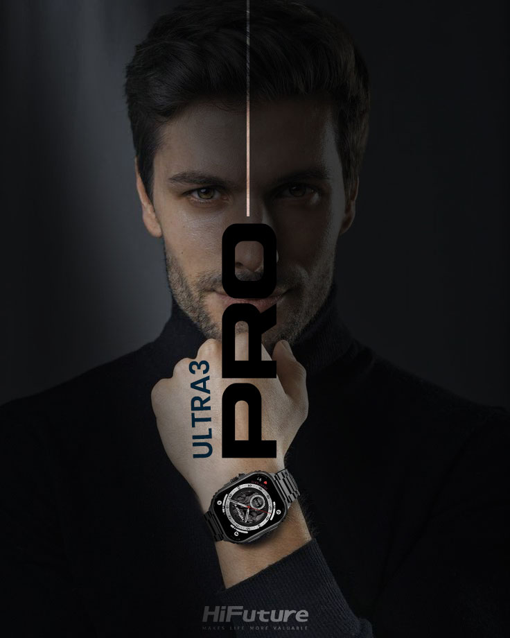 HiFuture Luxury Sport SmartWatch ULTRA 3 Pro Stainless Steel AMOLED Black - Image 10