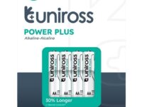 Uniross Alkaline AAA Power Plus Batteries 4 Pcs (New)