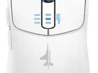 Armaggeddon Gaming Mouse Wired+2.4G+BT Rechargeable 500mAh 5B MIRAGE-V White
