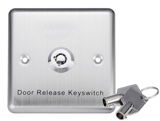 Zudsec Stainless Steel Door Release Button with Key ZDBT-801E