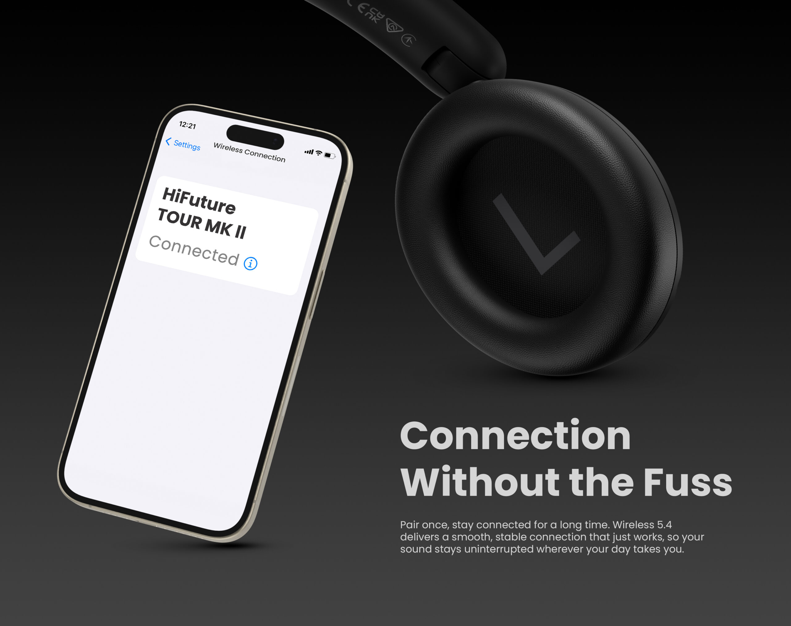 HiFuture Headphones Over Ear FUTURE TOUR MKII Black - Image 7