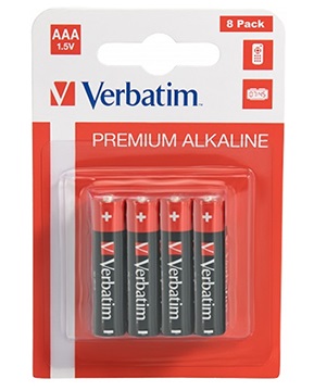 Verbatim Alkaline AAA 8pcs Batteries
