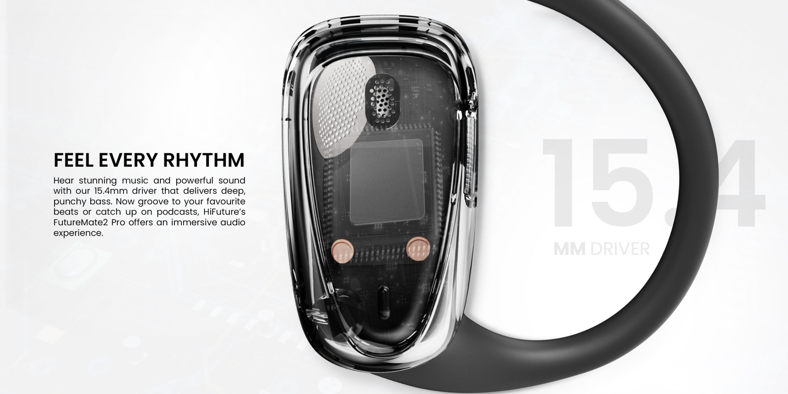 HiFuture Headphones Open Ear FutureMate 2 PRO Black - Image 8
