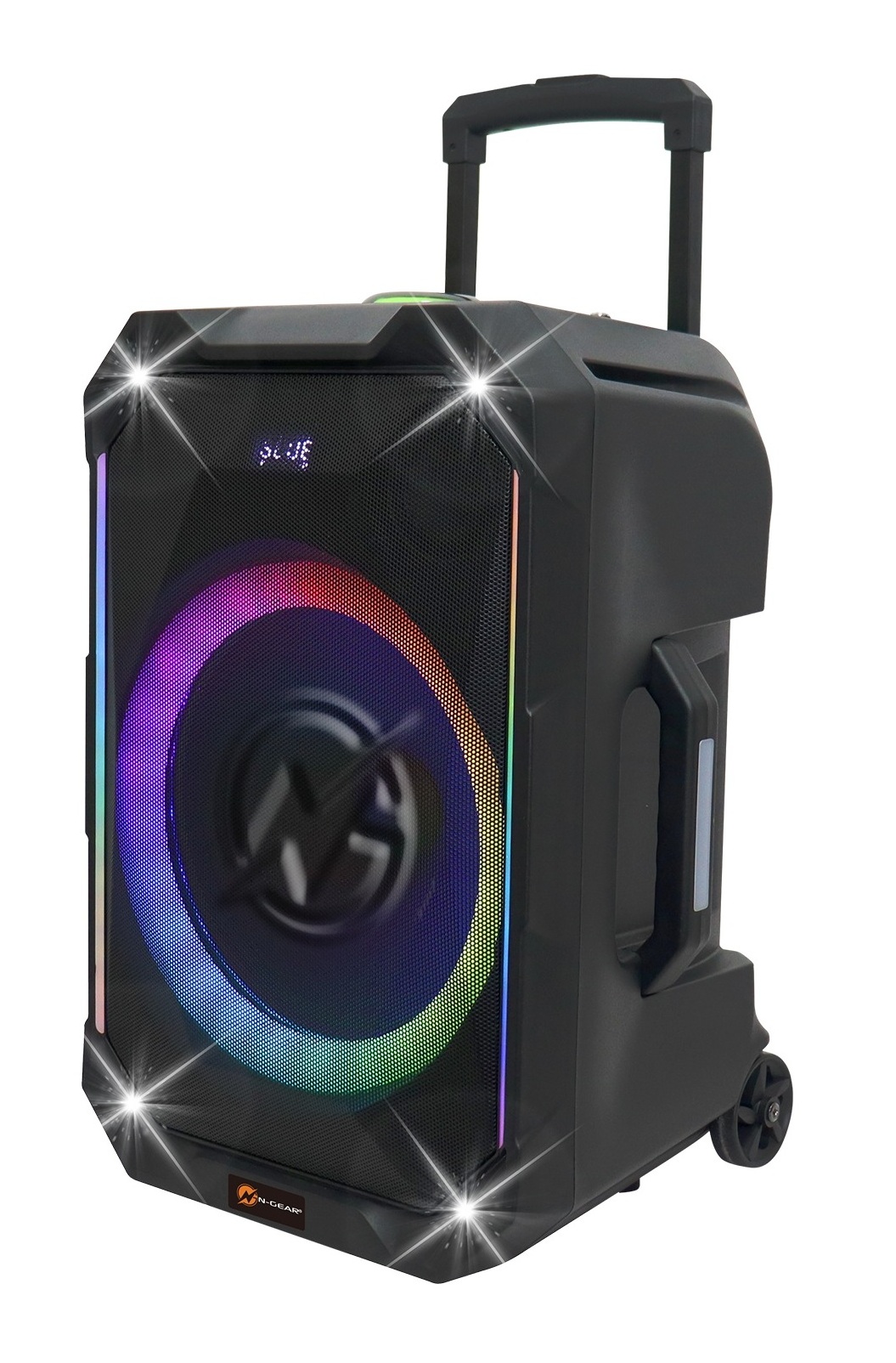 N-Gear FLASH1040 10'' Portable Karaoke Speaker with 1x Wireless Mic LED Lights USB & BT