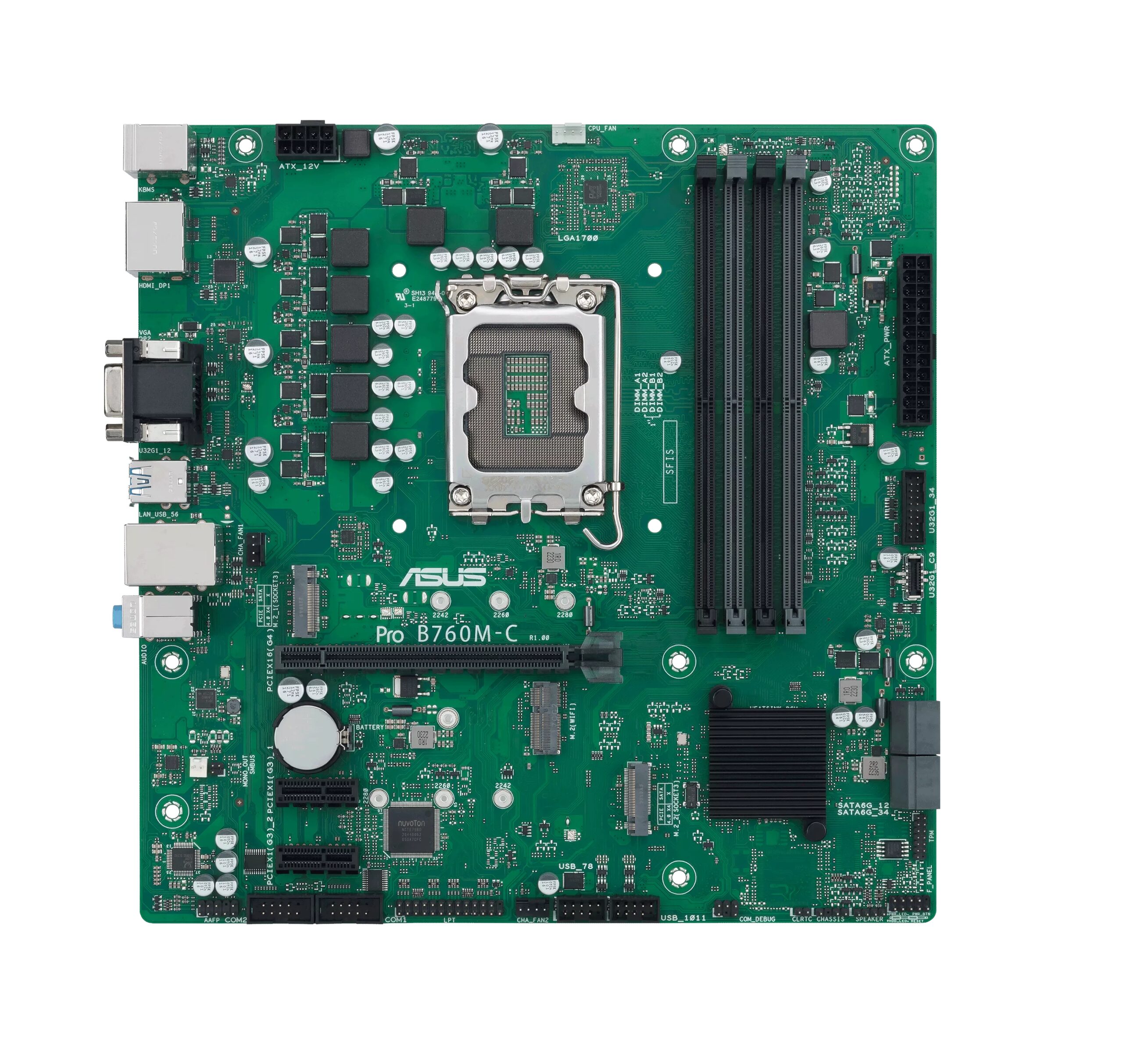 ASUS Motherboard LGA1700 mATX DDR5 PRO B760M-C-CSM