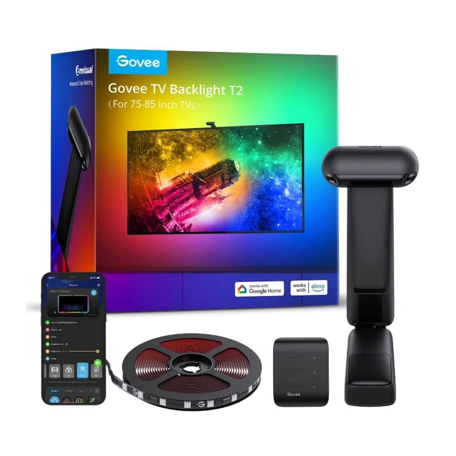 Govee TV Backlight Envisual T2 with Dual Cameras (55-65 inch) H605C