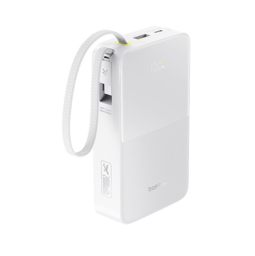 Baseus Powerbank 22.5W 20000mAh + Display EnerFill FC51 Bipow2 Pro White