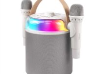 SonicGear Portable Karaoke Kids Speaker BT/Wireless Dual Mics iOX K800 White