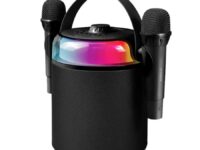 SonicGear Portable Karaoke Kids Speaker BT/Wireless Dual Mics iOX K800 Black