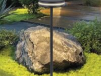 KELU ARTU Solar & USB Rechargeable Garden Lamp IP54 140lm 3000mAh Black