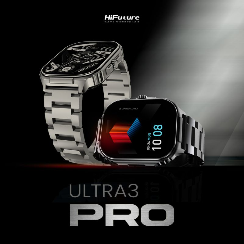 HiFuture Luxury Sport SmartWatch ULTRA 3 Pro Stainless Steel AMOLED Black - Image 7