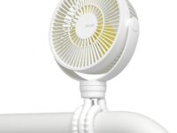 Jisulife LIFE 1 BABY White Octopus Stroller Fan Quiet & Rotatable