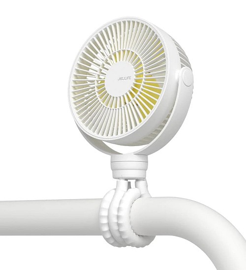 Jisulife LIFE 1 BABY White Octopus Stroller Fan Quiet & Rotatable