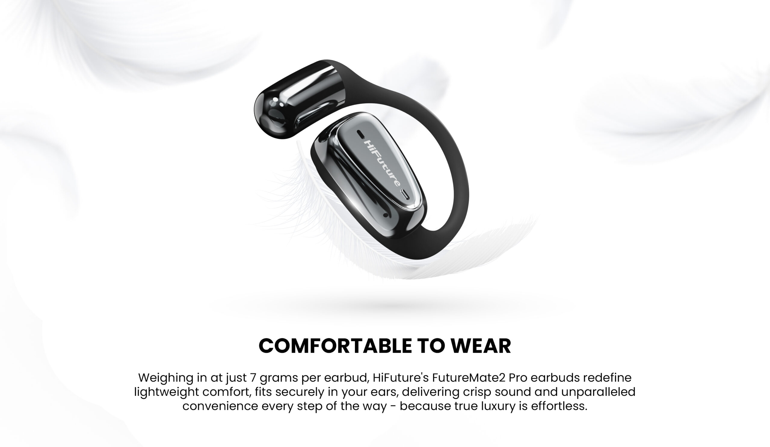 HiFuture Headphones Open Ear FutureMate 2 PRO Black - Image 13