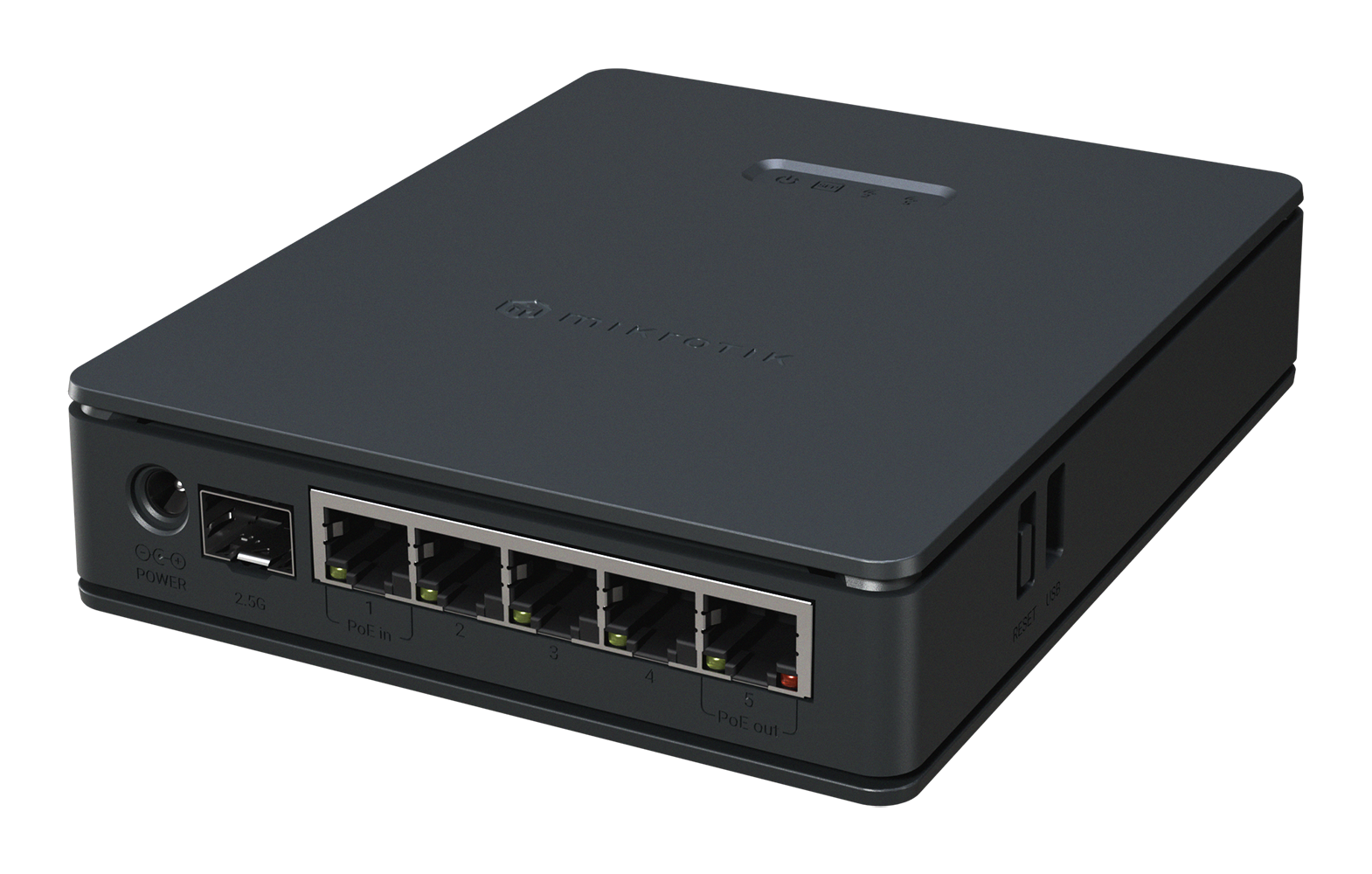 MikroTik Router Wi-Fi 6 hAP ax S AX2400 5xGbE/2.5G SFP/PoE In-Out/USB E62IUG