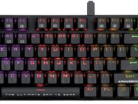 Armaggeddon MKA-5R Mechanical Gaming Keyboard with 87 Fully Programmable Blue Keys