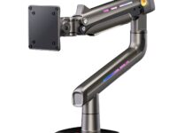 NBMounts F5 Gaming Series Single Arm RGB Monitor Desk Mount Heavy Duty up to 20kg