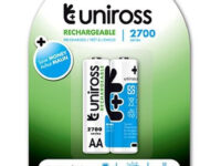 Uniross AA 2700 NiMH Rechargable Batteries 2 Pcs