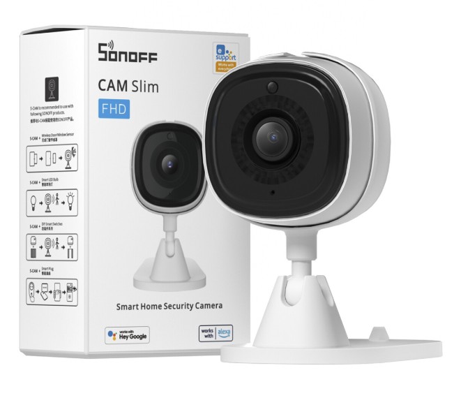 Sonoff Smart WiFi IP Security Camera CAM-Slim (includes 4 ways for mounting magnetic