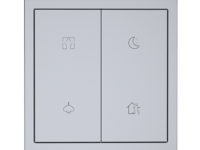 HDL Smart Tile Series Aluminium Panel 2xButtons & 4xFunctions Space Gray