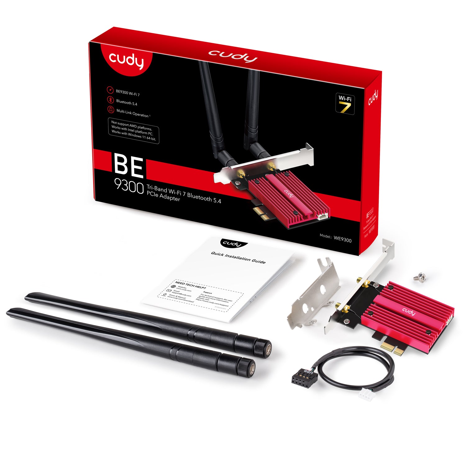 Cudy PCIe Adapter BE3900 Tri-Band Wi-Fi 7 Bluetooth 5.4 WE9300 - Image 7