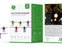 WOOX R5195 Smart LED Decorative String Light Bulbs IP65 RGB & CCT 9.0m Includes Remote Control